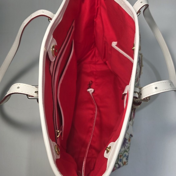 Dooney Bourke Botanical Floral Flowers Large East West Shopper Tote Bag Purse - Picture 7 of 16